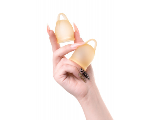 Менструальная чаша Satisfyer Feel Confident, 2 шт в наборе, силикон, оранжевый