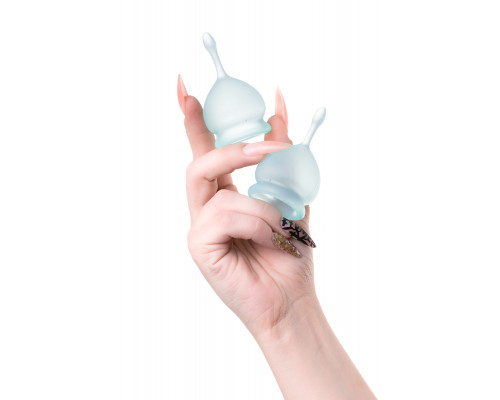 Менструальная чаша Satisfyer Feel Good, 2 шт в наборе, силикон, зеленый