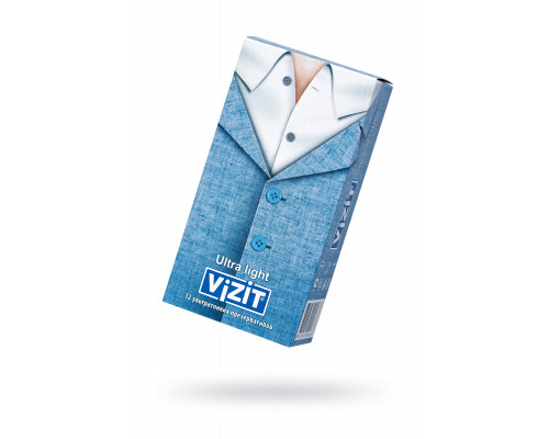 Презервативы VIZIT Ultra light Ультратонкие 12 шт, латекс, 18 см