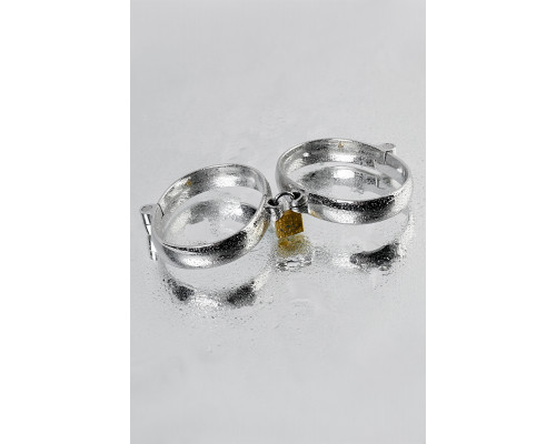 Наручники/ Оковы на ноги, TOYFA Metal, серебристые, 7,5Х9,5 см