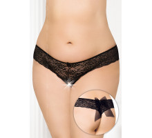 Трусики с бантом SoftLine Collection, чёрный, XXXL