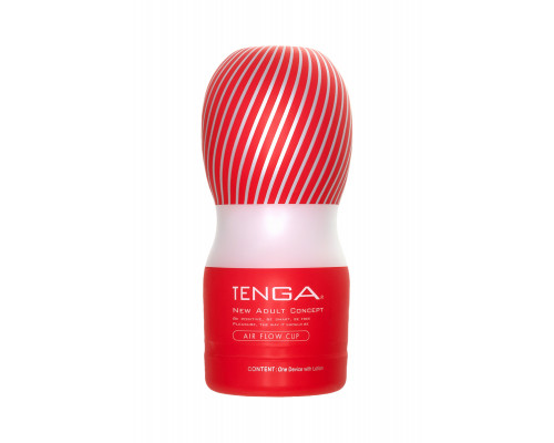 Нереалистичный мастурбатор TENGA  Air Flow Cup, TPE, белый,  15,5 см