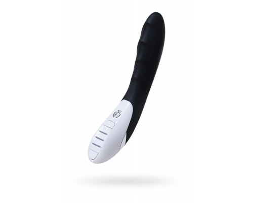 Вибратор Mystim Sizzling Simon  силиконовый  с электростимуляцией чёрный, 27см