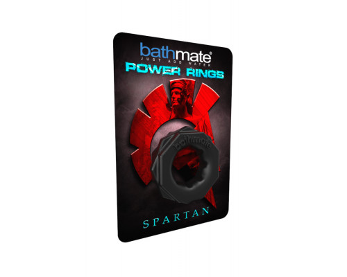 Эрекционное кольцо на пенис Bathmate Spartan, elastomex, чёрное, Ø4 см