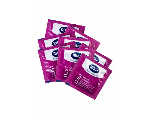 Презервативы Ritex, lust, рифленые, латекс, точечные, 19 см, 5,5 см, 8 шт.