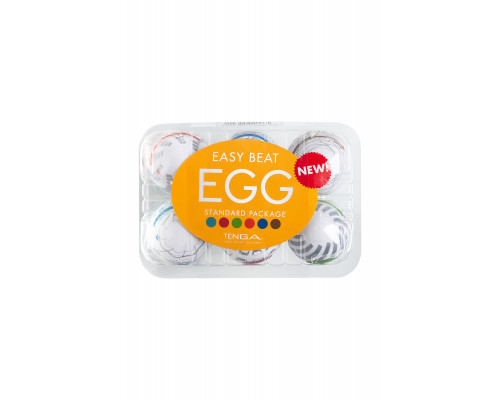 Набор нереалистичных мастурбаторо TENGA  EGG - III, TPE, белый, 6,1 см, 6 шт
