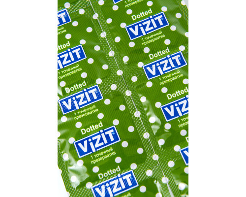 Презервативы VIZIT Dotted Точечные 12 шт, латекс, 18 см