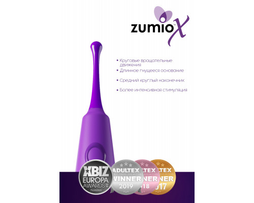 Стимулятор клитора с ротацией Zumio X,фиолетовый,ABS пластик, 18 см