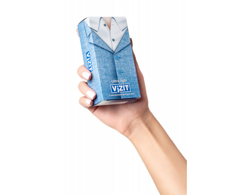 Презервативы VIZIT Ultra light Ультратонкие 12 шт, латекс, 18 см
