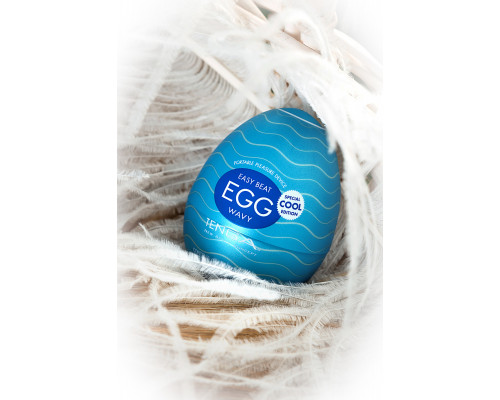 Нереалистичный мастурбатор TENGA Egg Cool, TPE, Синий, 7 см