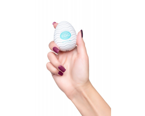 Нереалистичный мастурбатор TENGA №1 Wavy, TPE, белый, 6,1 см