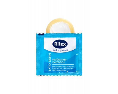 Презервативы Ritex, extra dunn, ультратонкие, латекс, 18 см, 5,3 см, 3 шт.