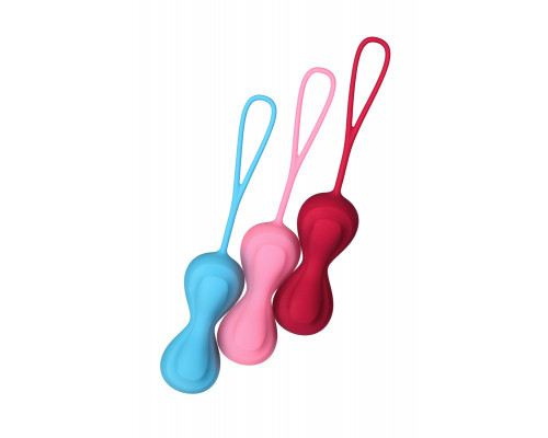 Набор вагинальных шариков Satisfyer Balls C02 Double, силикон, ассорти, Ø 3,2 см.