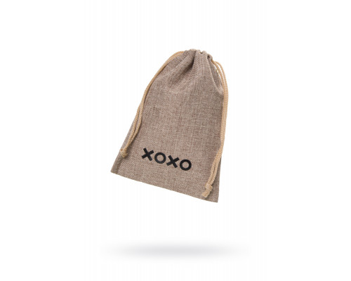 Мешочек XOXO, текстиль, коричневый, 18*12,5 см