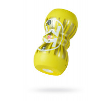 Мастурбатор нереалистичный MensMax Smart Doubble, TPE, желтый, 14,5 см