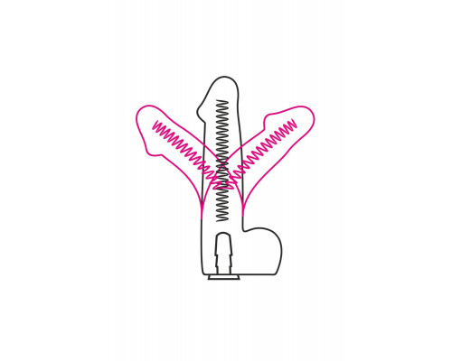Фаллоимитатор неоскин на присоске FLEX & FIX SISTEM Lovetoy, TPR, телесный, 21 см