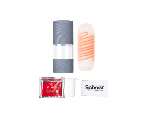 Нереалистичный мастурбатор TENGA SPINNER  Hexa, TPE, прозрачный, 13 см