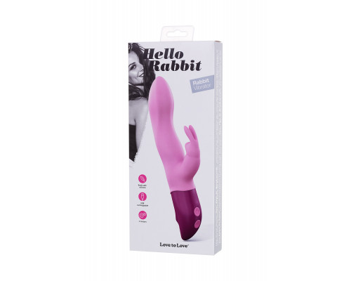 Нереалистичный вибратор Love to Love Hello Rabbit, силикон, розовый, 24,5 см.