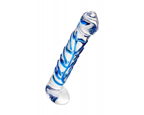 Нереалистичный фаллоимитатор Sexus Glass, стекло, прозрачный, 17 см