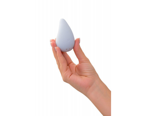Вибромассажер Satisfyer Dew Drop, силикон, голубой, 8,1 см
