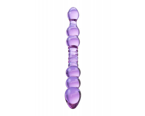 Двусторонний фаллоимитатор Sexus Glass, стекло, розовый, 22,5 см