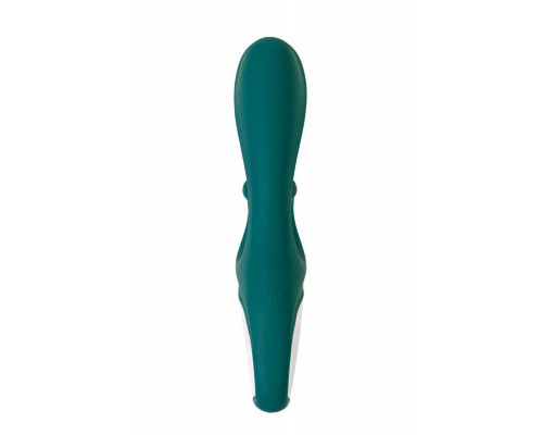 Нереалистичный вибратор Satisfyer Hug me Connect App, силикон, серо-голубой, 20,5 см