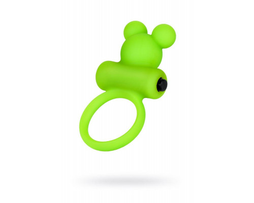 Виброкольцо на пенис A-Toys by TOYFA Chio, силикон, зеленое, 8,1 см, Ø 3,1 см