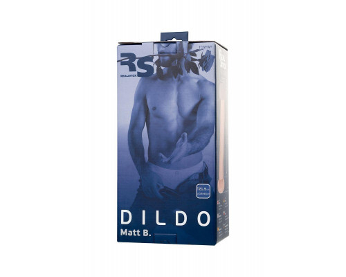 Фаллоимитатор RealStick Silicone Matt B, силикон, телесный, 21,5 см