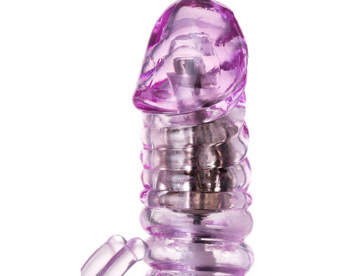 Вибратор с клиторальным стимулятором A-Toys by TOYF Serk High-Tech fantasy, TPE, фиолетовый, 24,5 см