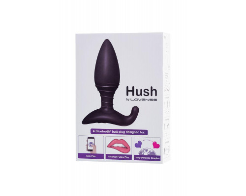 Анальная втулка LOVENSE Hush (S), силикон, черная, 12,1 см