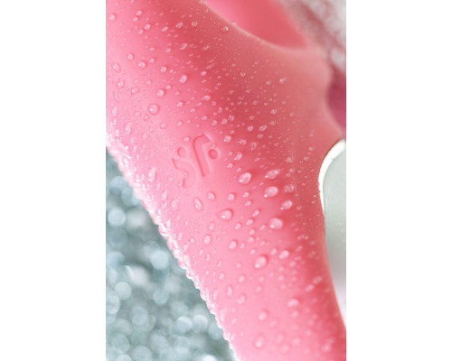 Нереалистичный вибратор Satisfyer Hug me Connect App, силикон, розовый, 20,5 см