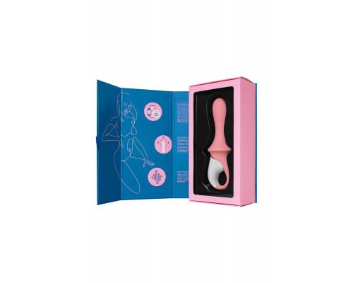 Вибратор с расширением Satisfyer Air Pump Booty 5+ Connect App, силикон, розовый, 15 см