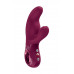Вибратор с клиторальным стимулятором Fun Factory MiSS BI, силикон, бордовый, 17 см