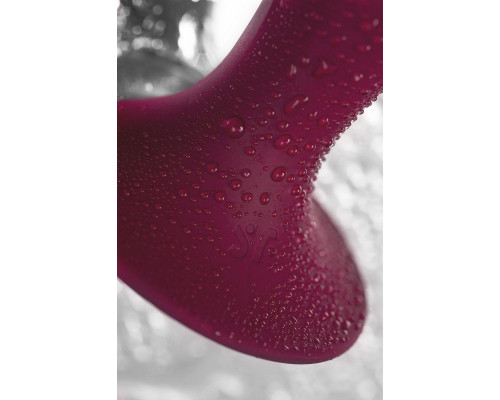 Фаллоимитатор Satisfyer Double Ball-R, силикон, красный, 18 см