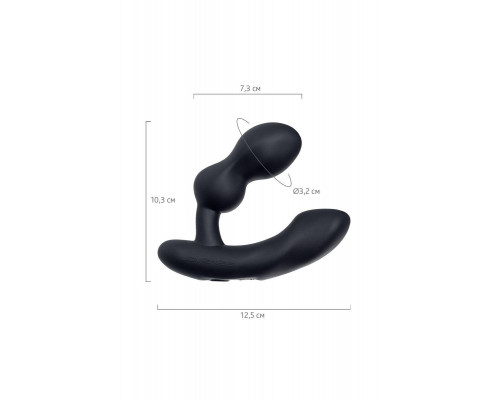 Стимулятор простаты LOVENSE Edge 2, силикон, черный, 12,4 см