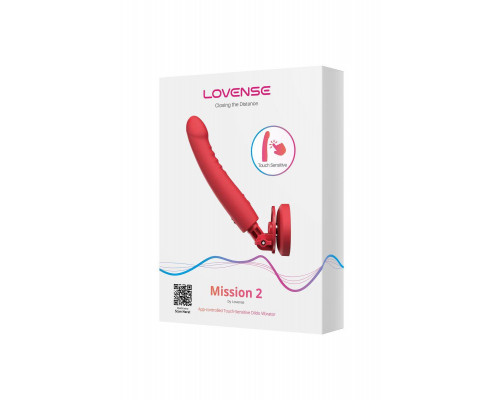 Дилдо-вибратор LOVENSE Mission 2 с технологией Touch-Sense, силикон, красный, 27,2 см