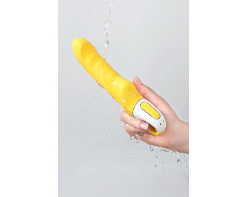 Нереалистичный вибратор Satisfyer Vibes Yummy Sunshine, силикон, желтый, 22,5 см.