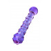 Двусторонний фаллоимитатор Sexus Glass, стекло, фиолетовый, 19,5 см