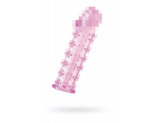Насадка на пенис A-Toys by TOYFA Nux, TPE, розовый, 12,5 см