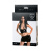 Комплект Glossy Gigi из материала Wetlook, черный, XL