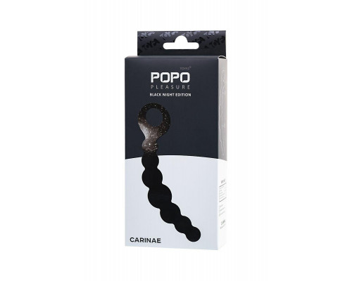Анальный стимулятор POPO Pleasure by TOYFA Carina, водонепроницаемый, силикон, черный, 19 см, Ø 3 см