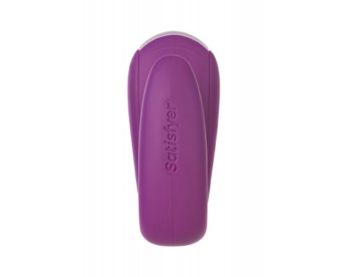 Стимулятор для пар Satisfyer Double Fun Connect App, с пультом ДУ, силикон, фиолетовый, 9 см