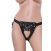 Трусики для страпона RealStick Strap-On Onyx, экокожа, черные