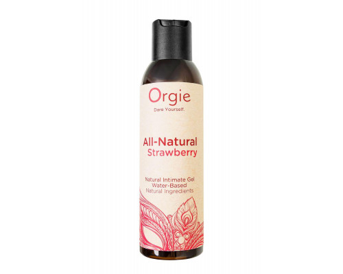 Интимный гель Orgie ALL - NATURAL STRAWBERRY на водной основе, 150 мл