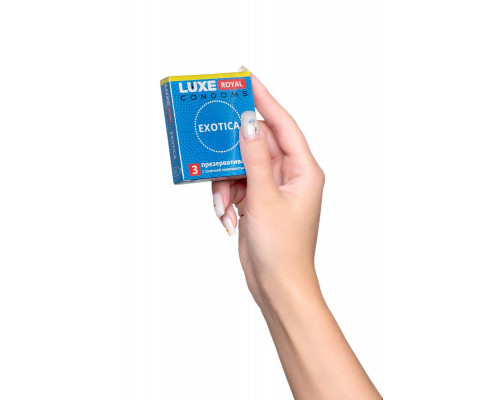 Презервативы Luxe, royal, exotica, 18 см, 5,2 см, 3 шт.