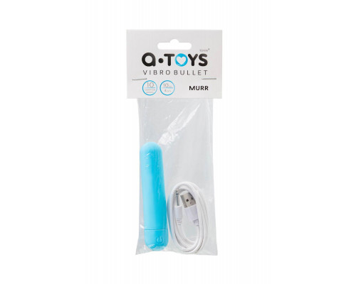 Вибропуля A-Toys by TOYFA MURR, силикон, голубой, 10 см