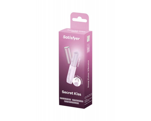 Мини-вибратор с 3D пульсацией Satisfyer Secret Kiss с USB-C зарядкой, силикон, ABS, розовый, 13 см