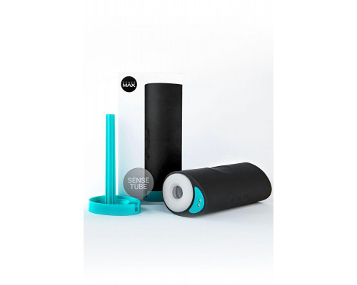 Мастурбатор нереалистичный Sense Max, силикон, черный, 18.5 см