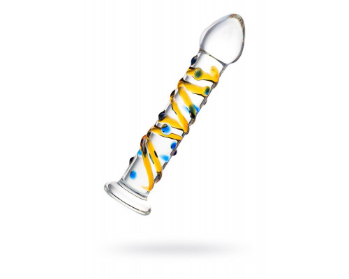 Нереалистичный фаллоимитатор Sexus Glass, стекло, прозрачный, 17,5 см