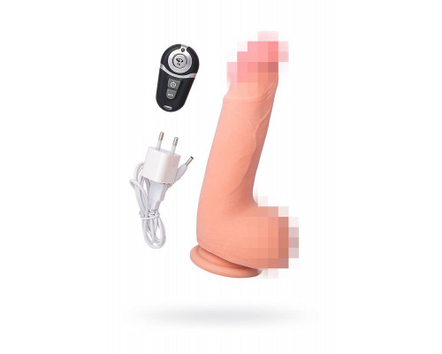 Вибратор с пультом ДУ RealStick Elite Vibro, перезаряжаемый, TPR, телесный, 10 режимов вибраци